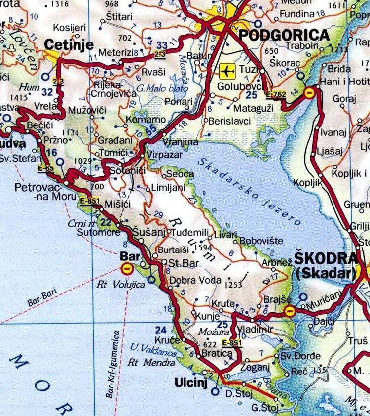 Mapa Crne Gore Dobre Vode Superjoden